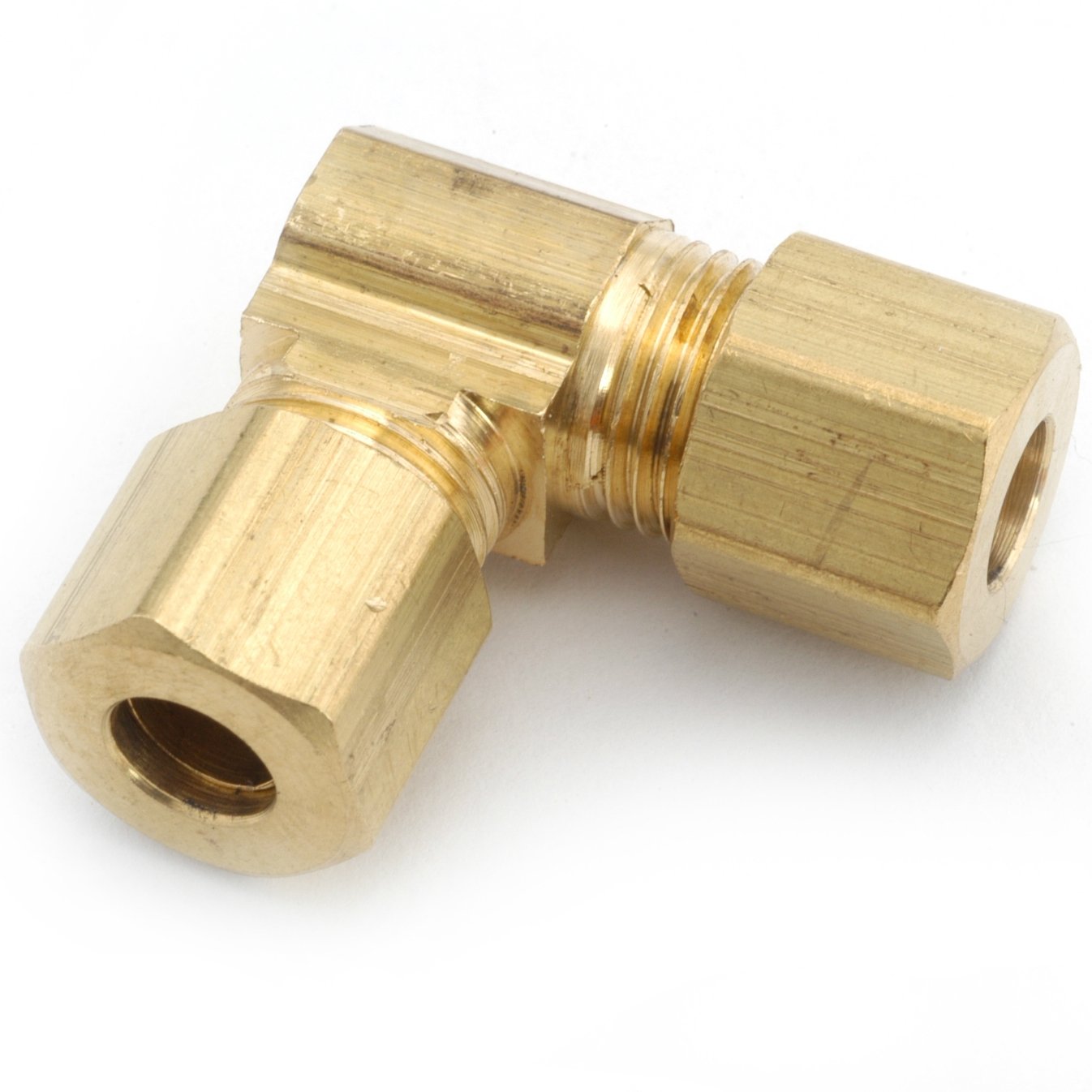 Brass Compression Elbow, 90-Degree, Lead Free, 1/8 In.