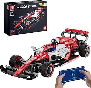 Mould King 13151 Speed Champion Remote Controlled Super Sports Car Building Blocks Formula 1 Clamping Building Blocks Car Racing Car Toy Compatible with Other Brands (1185 Pieces)