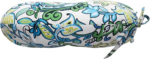 Miniatura 7 de Cojines de asiento para interiores y exteriores para todo tipo de clima, cojines para sillas de patio con lazos, cómodos cojines redondos para