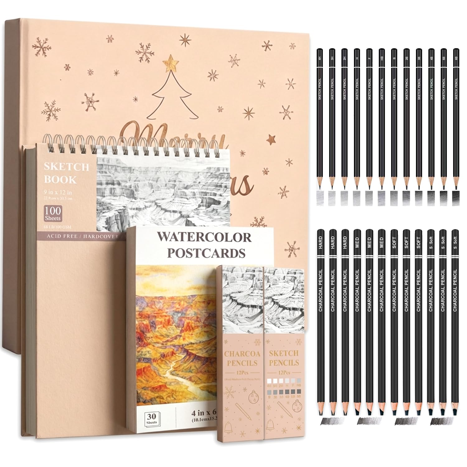 Amazon.com: SuFly Sketchbook and Pencils Sets, Sketch Supplies