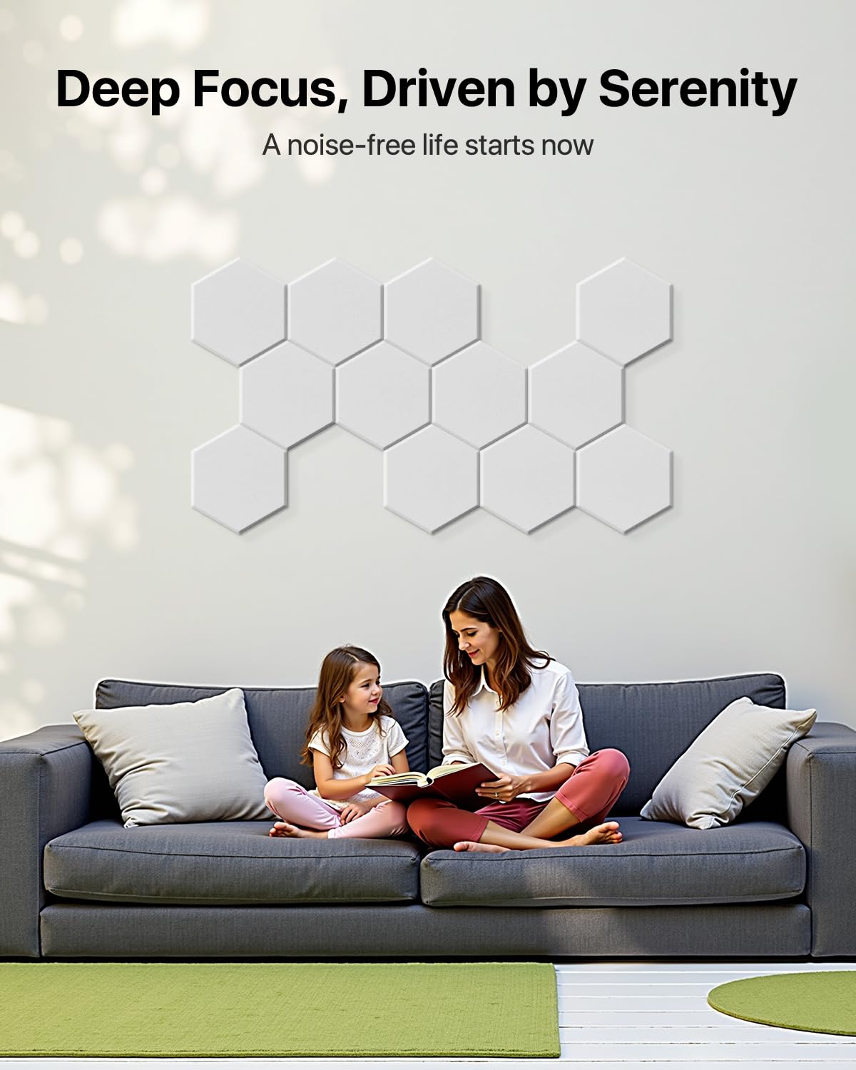 12 Pannelli Fonoassorbenti Autoadesivi - Isolamento Acustico Per Studio E Ufficio, 30x26cm, Bianco - Foto 2