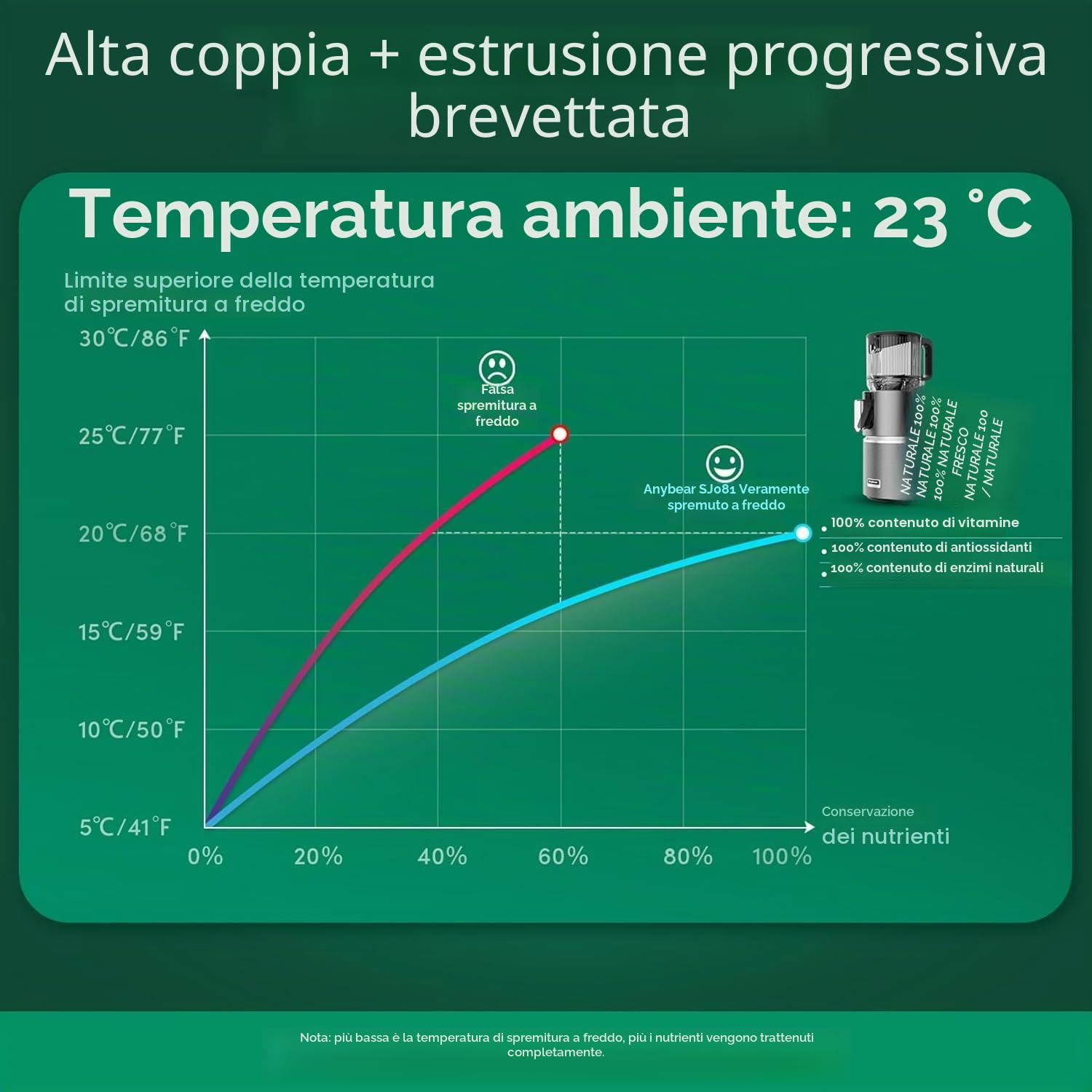 Anybear Estrattore frutta e verdura a Freddo con tramoggia larga 124 mm | Estrattore di succo 350W con Doppia Tecnologia di Spremitura Lenta per frutta e verdura intera | Tritan Senza BPA (Grigio)