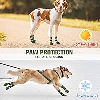 Vista 82 de BEAUTYZOO 6 calcetines para perros para evitar lamer las patas, zapatos antideslizantes para suelos de madera dura en pavimentos calientes, botas