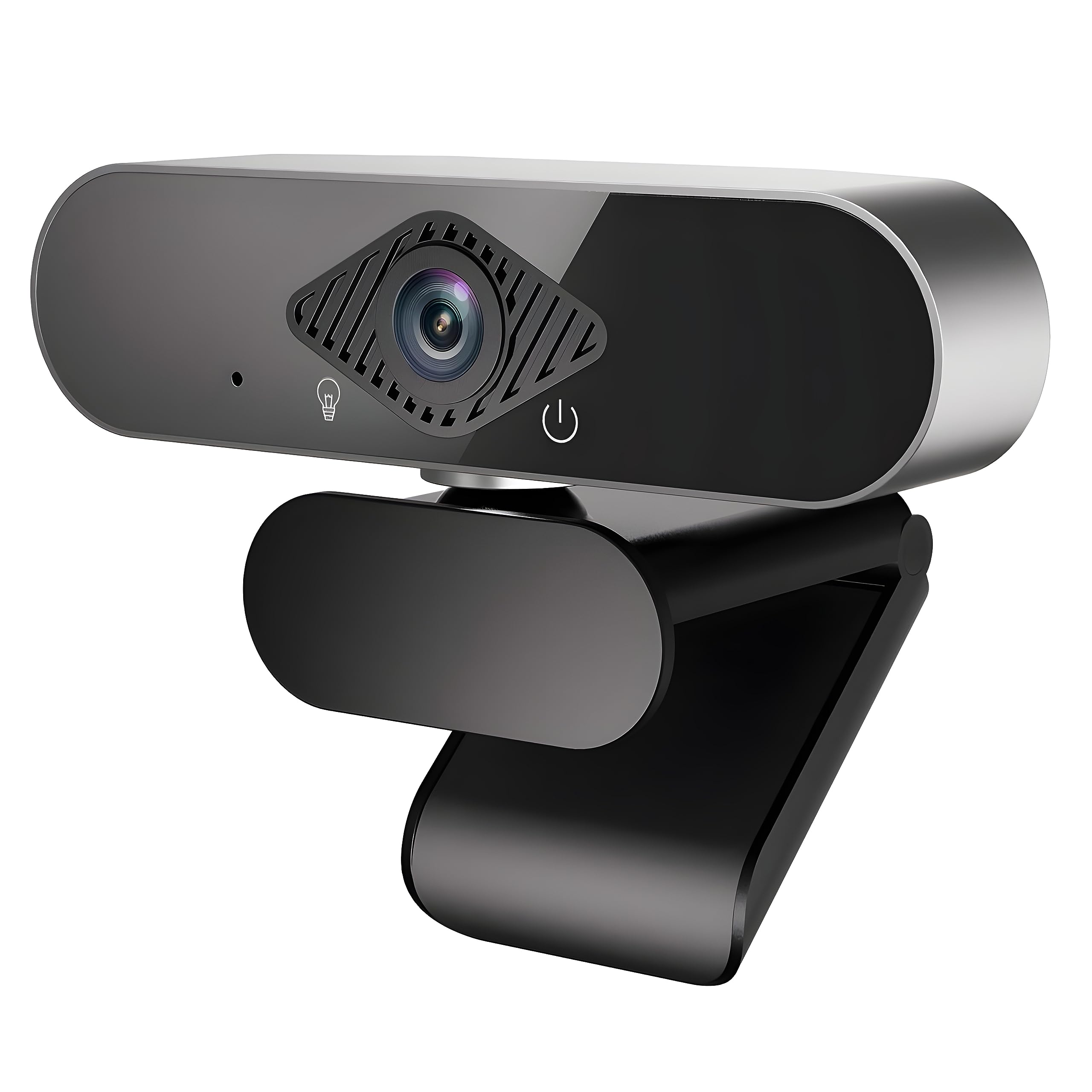 Webcam Full HD 1080p with Built-in Microphone, XVersion USB Plug & Play Web camera for PC/Laptop/Streaming/Meetings/Zoom and Support 360 Degree Rotation with 1 Year Manufacturer Warranty - Silver