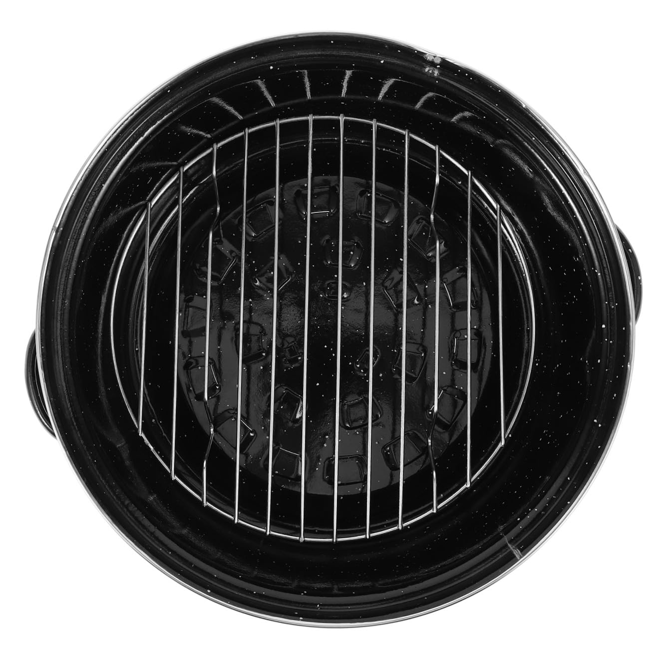 Casserole en Fonte Émaillée Noire pour Cuisson Four et Barbecue