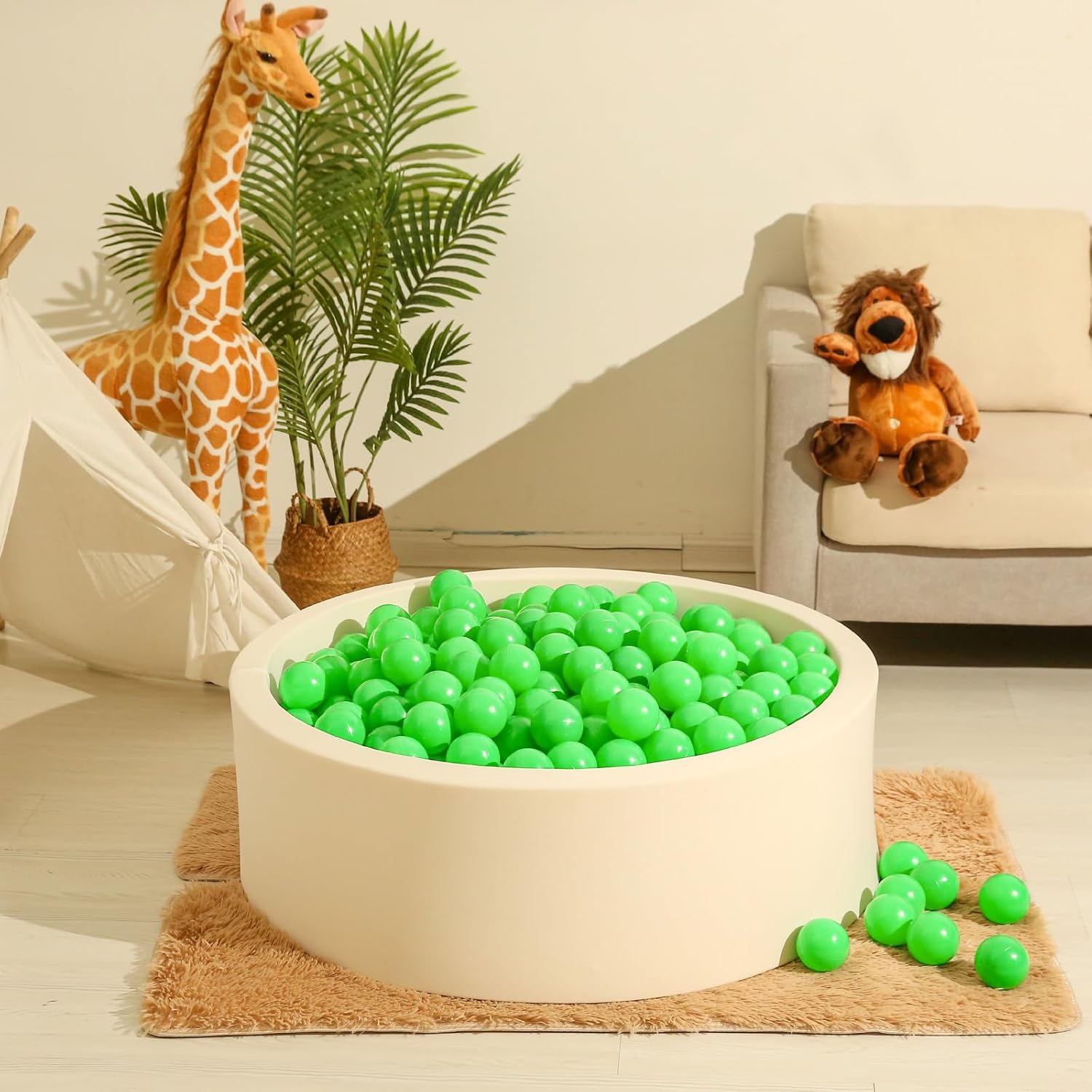 Realhaha Larger Plastic Balls for Ball Pit, Play Pin Balls for Toddlers Kid Ball Pits & Accessories for Bounce House,2.76 inches,50 100 pcs