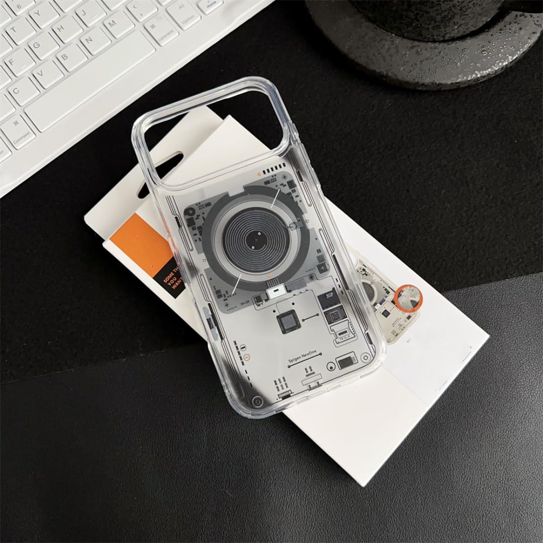 Étui magnétique pour iPhone Air avec Protection Contre Le Chargement sans Fil (pour iPhone Air/Transparent)