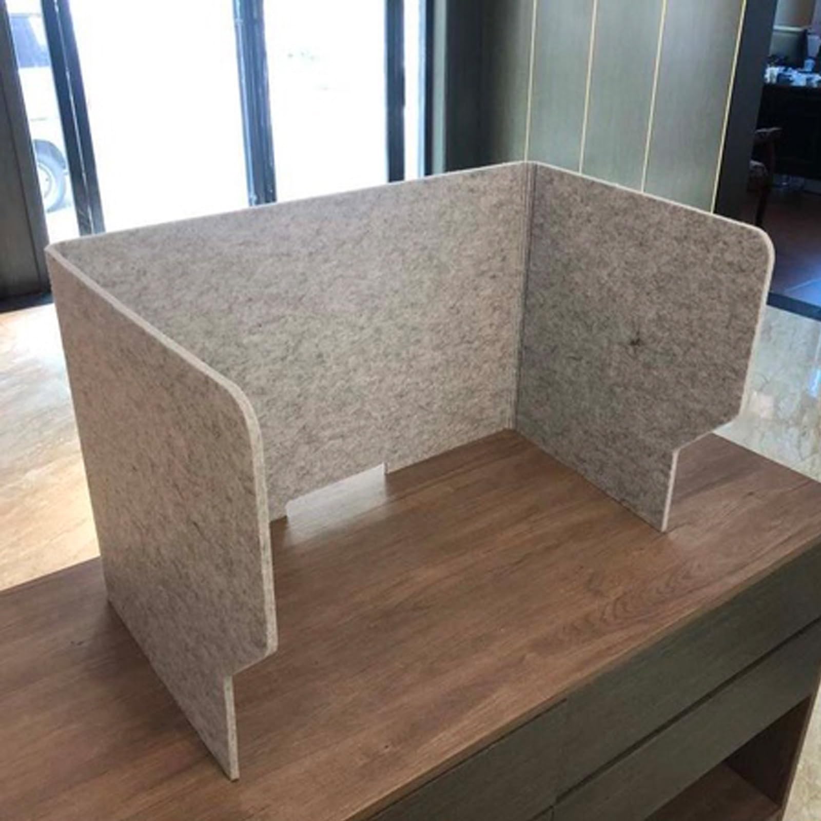 ZBBDFAZD Soundproof Desk Divider Panel 60/80/100cm - Freestanding Polyester Fiber Partition for Home Office Reduces Noise & Visual Distractions Ideal Cubicle Barrier