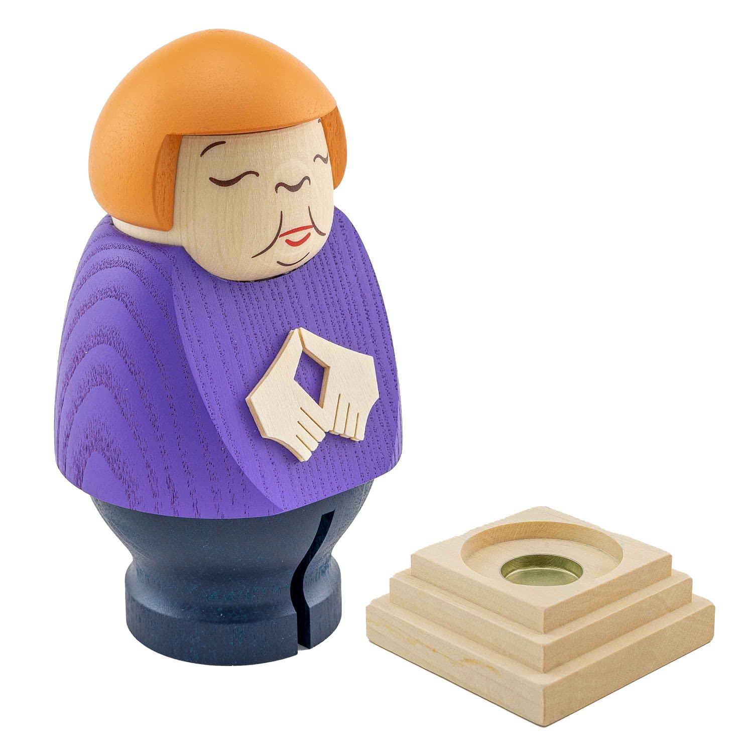 Seiffener Volkskunst, With Purple Blazer, 14 cm - Image 3