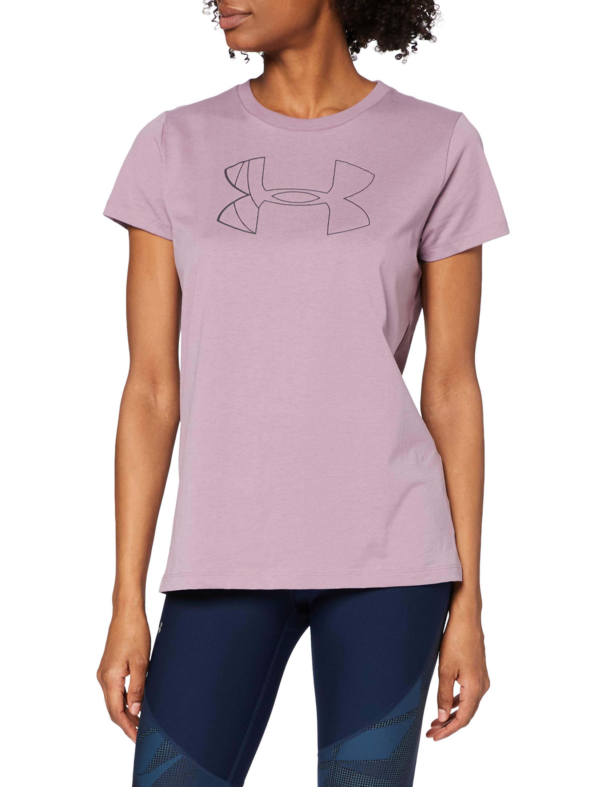 Under Armour Women Graphic Bl Classic Crew Short-sleeve Shirt - Purple Prime/Jet Grey, Medium
