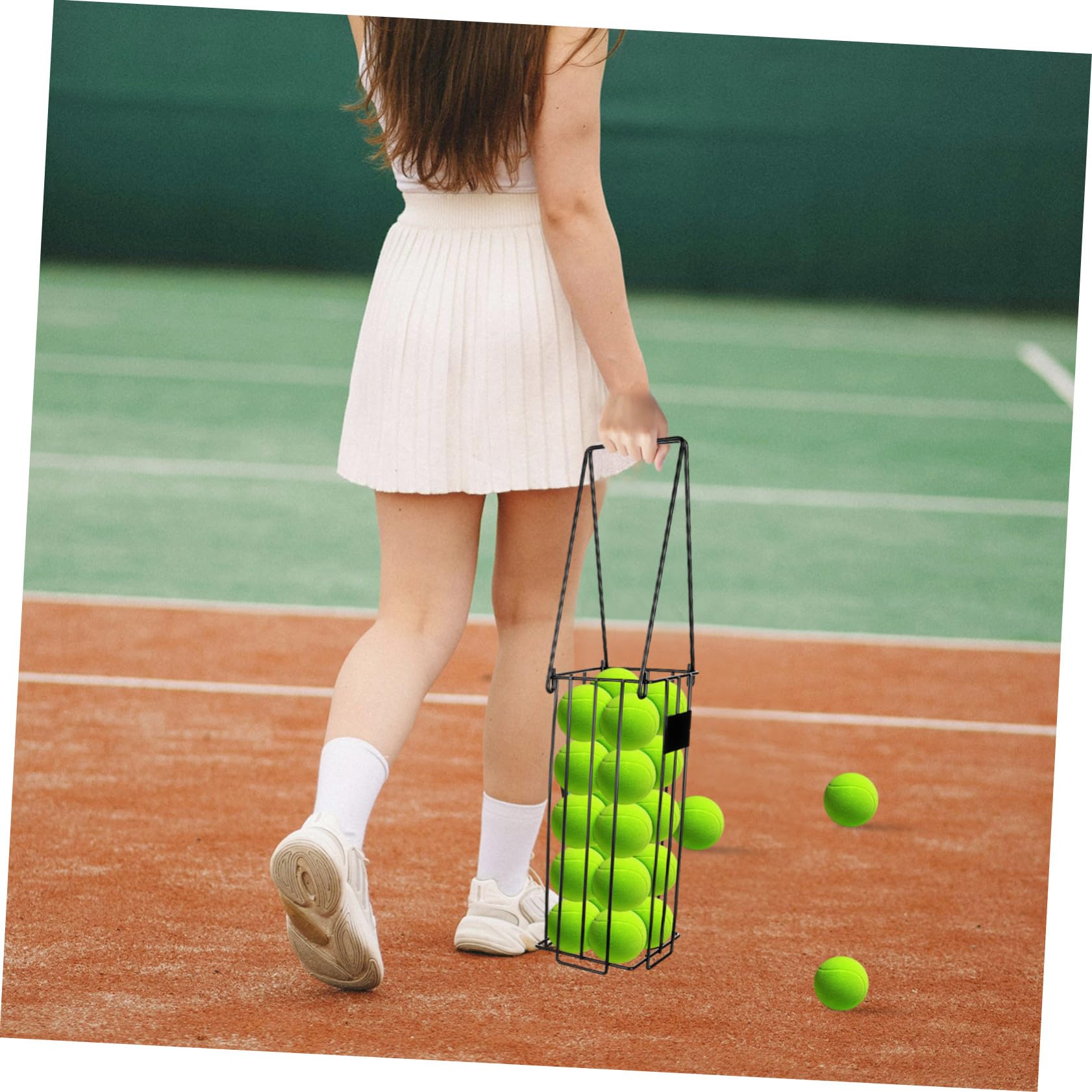 Recogedor Portátil de Pelotas de Tenis con Mecanismo de Presión Fácil Manejo y Transporte para Pickleball y Tenis