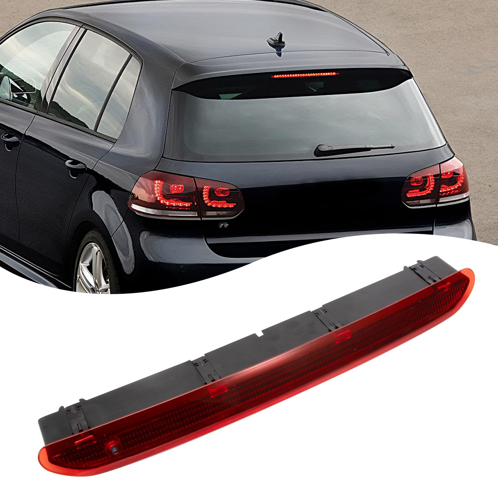 KASturbo Tercera luz de freno Luz de freno para Golf VI VII Tiguan Luz de freno roja 5G0945087B 5K0945087B