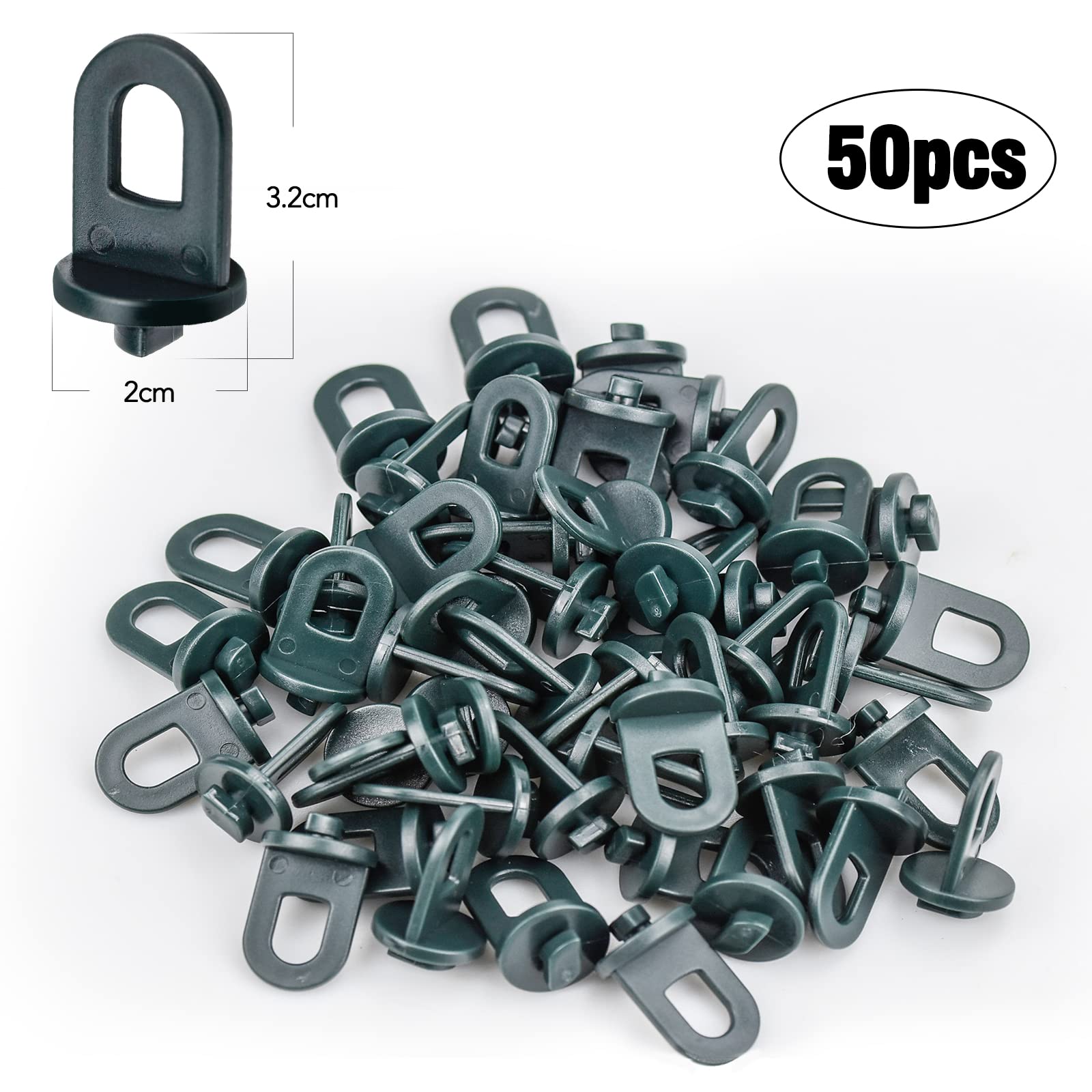 KAONESS Broeikasclips, 50 X Plantenhouders, Ophangvoorzieningen Voor Broeikas Versterkte Broeikasaccessoires Perfecte Ogen Klimhulp Clips Voor Optimale Klimhulp