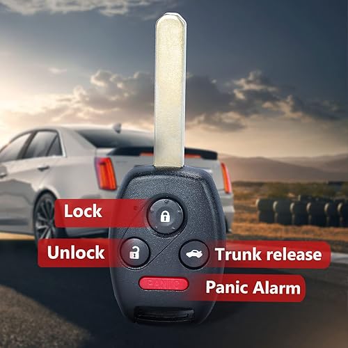 Miniatura 2 de Llavero de repuesto para Honda Civic 2006 2007 2008 2009 2010 2011 2012 2013 N5F-S0084A entrada sin llave Control remoto llave de coche 4 botones