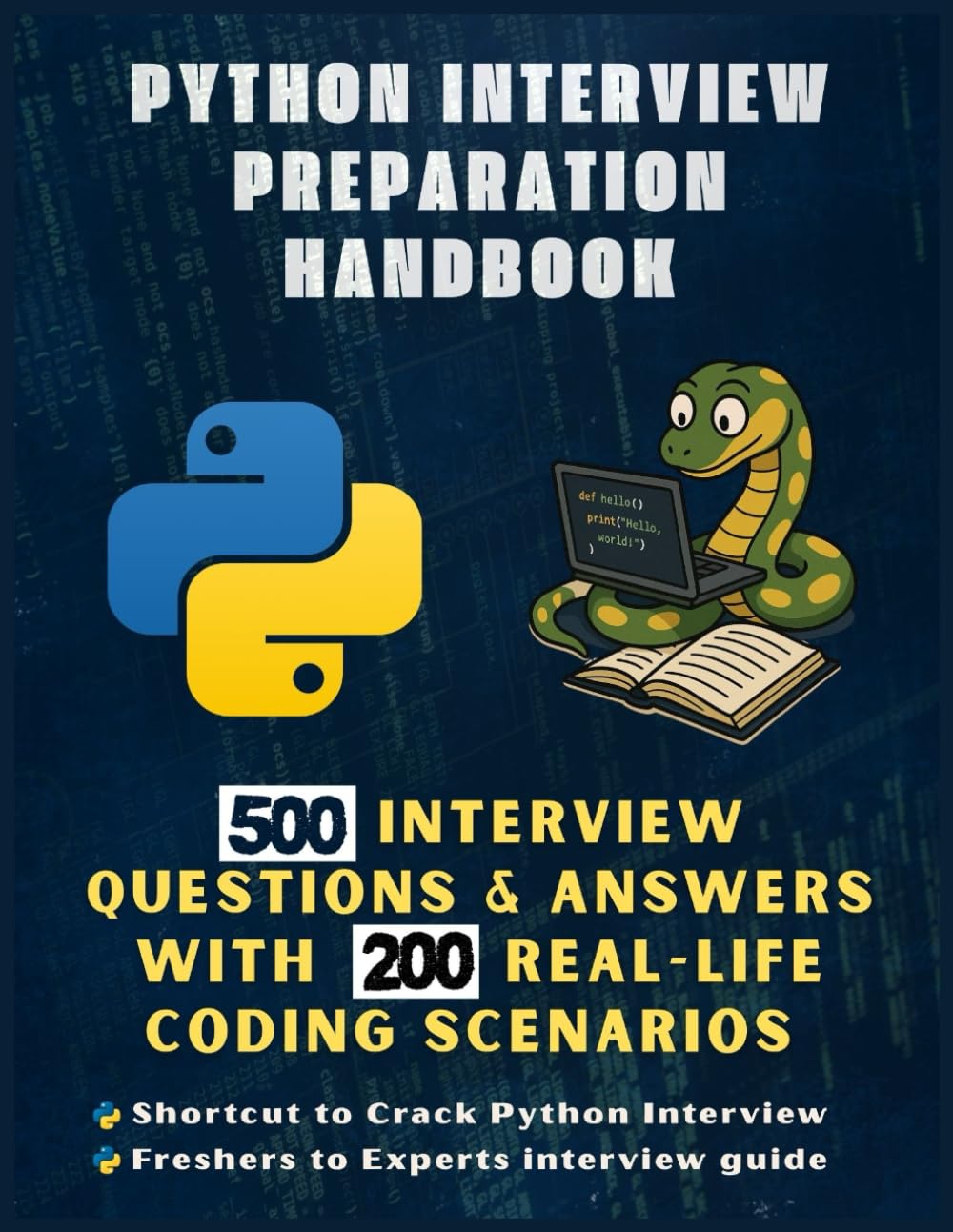 Python Interview Preparation Handbook: 500 Interview Questions & Answers| 200 Real World Scenario Coding Examples| Python Developer|Scripting & ... Preparation (Information Technology Books)