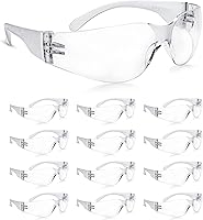 amoolo Clear Safety Glasses Bulk Pack of 24 Pairs - ANSI Z87.1 Certified Impact Resistant Protective Eyewear for Work, Lab, Construction, Men & Women