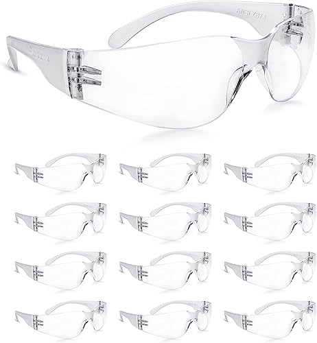 amoolo Gafas de seguridad transparentes a granel de 48, gafas protectoras para hombres y mujeres, resistentes a arañazos e impactos, protección disponible en Yaxa Guatemala