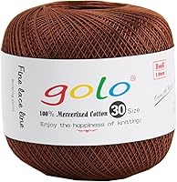 Vista 80 de Golo - Hilo de ganchillo tamaño 30, hilo de colores para hacer encaje 310