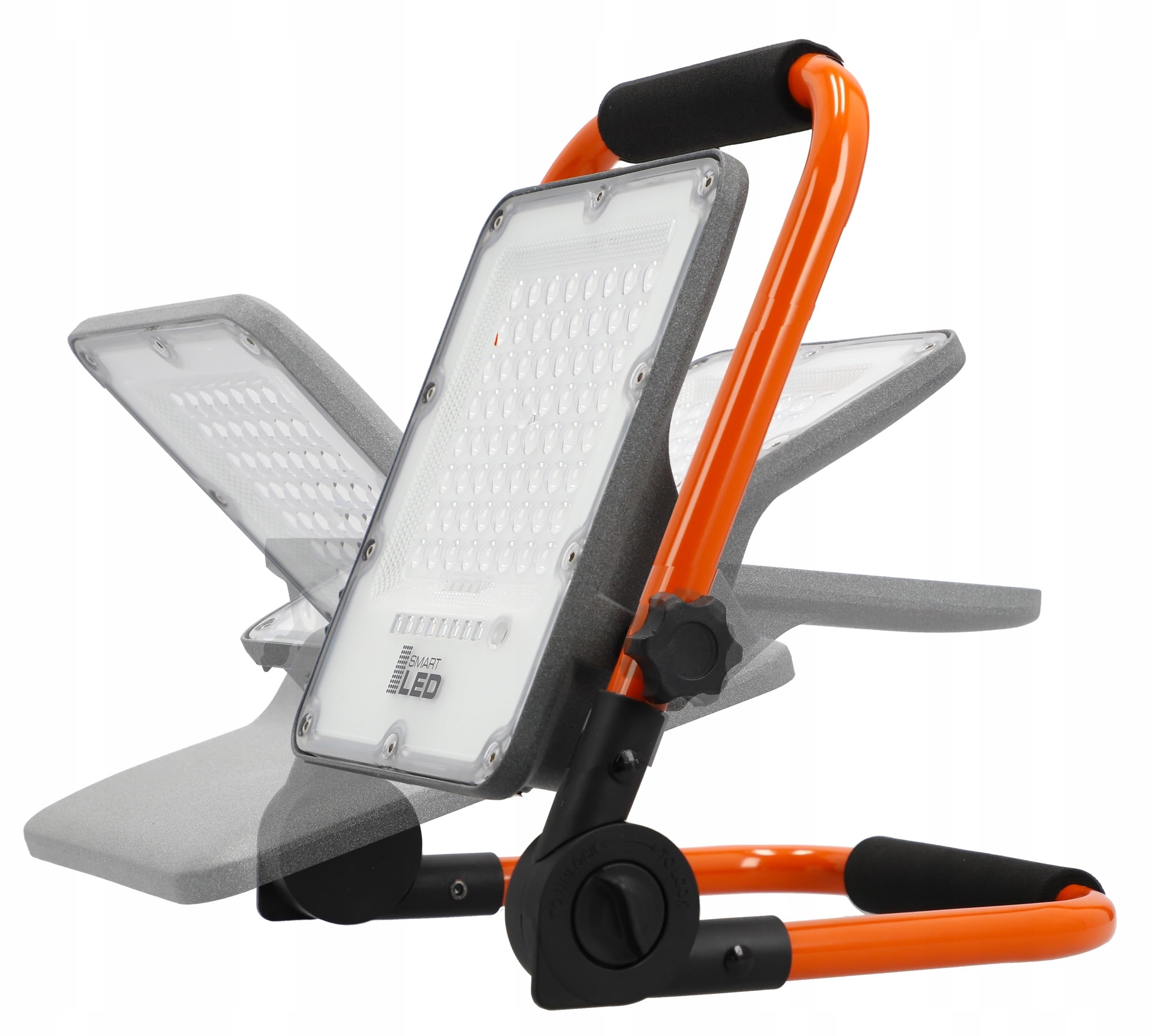 Akku-LED-Baustrahler 100W, 3500LM – superheller Arbeitsstrahler mit Ständer, 3 Leuchtmodi, verstellbar, tragbar, wasserdicht und wiederaufladbar – ideale Arbeitsleuchte für Werkstatt. (100W 3500lm)