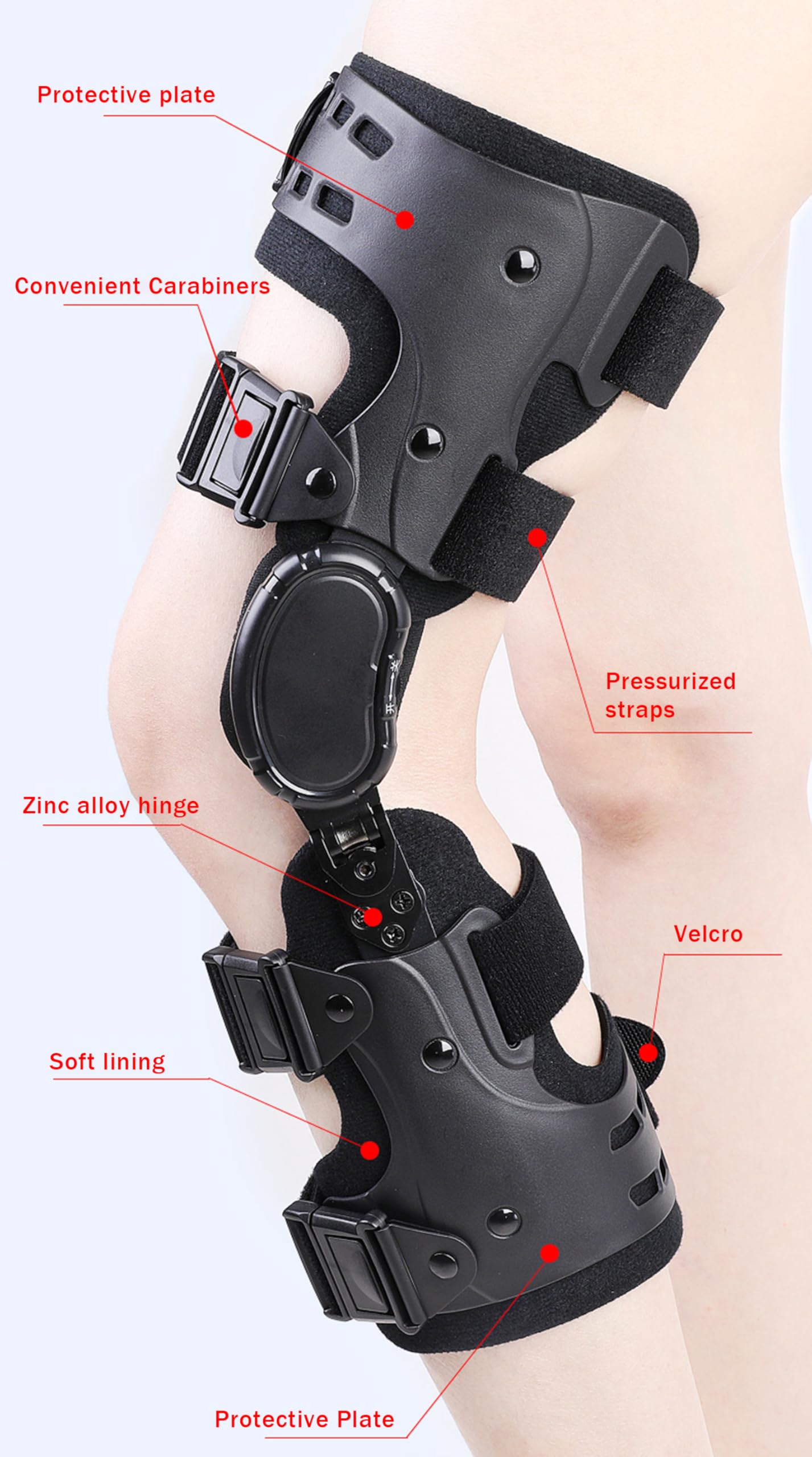 Soporte De Rodilla, Rodillera para Artrosis, Rodillera Unilateral Ajustable, Inmovilizador Y Estabilizador De Rodilla para Valgo Y Valgo De Rodilla, Desgarro De Menisco Y,Right