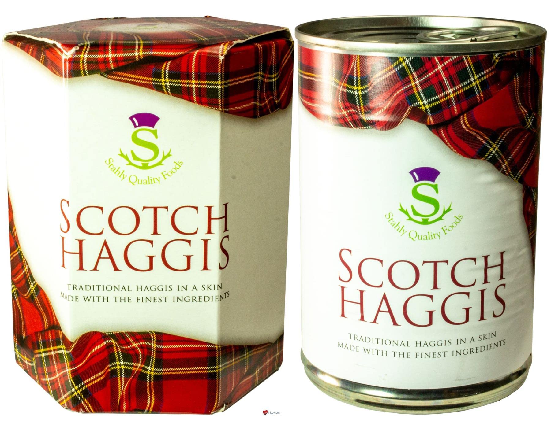 Pack de 2 Escoceses Scotch Haggis Comida Escocesa Regalos Plato Nacional de Escocia