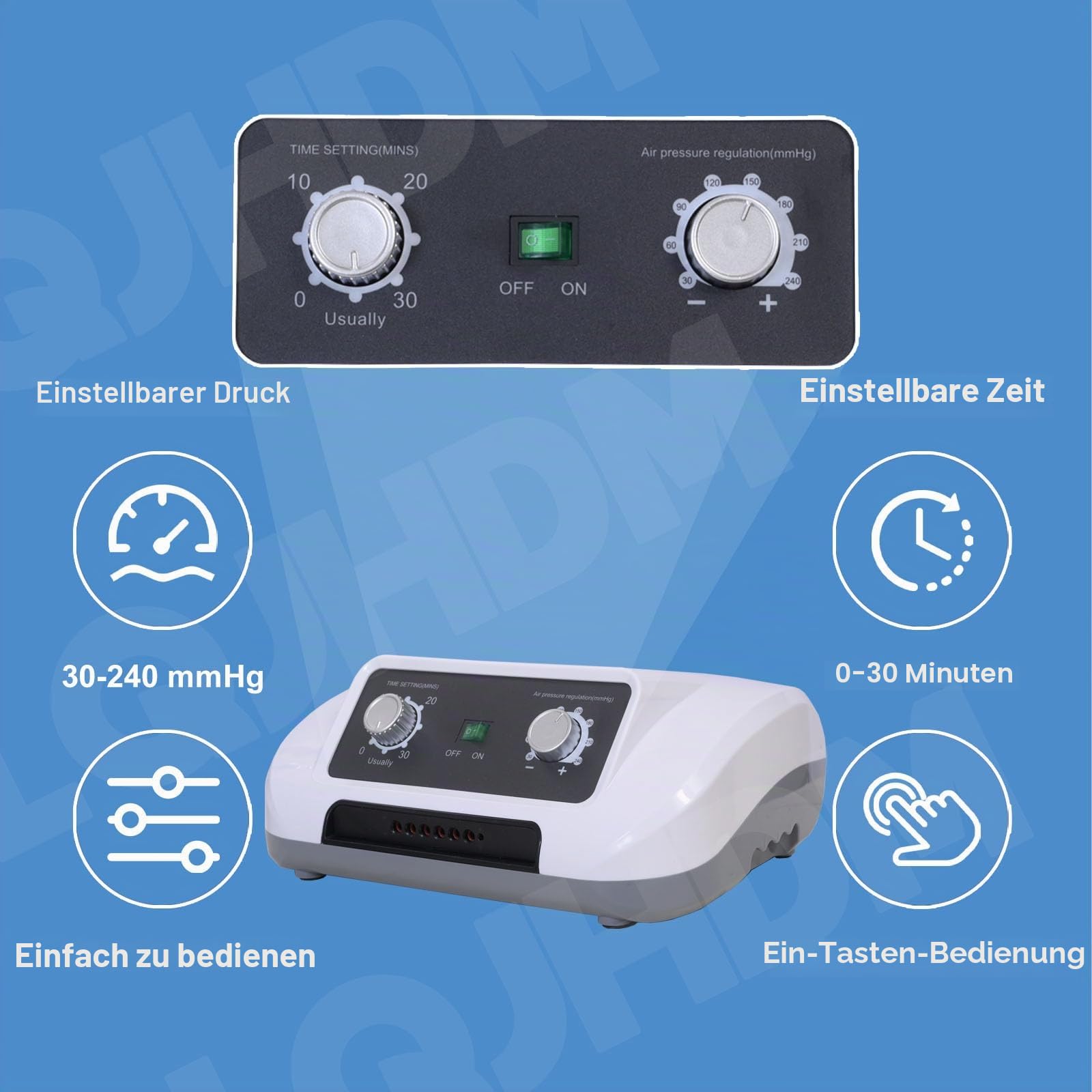 Lymphdrainage Gerät Beine bei Lipödem Arme und Bauch für Zuhause, 6 Kammern Beinmassagegerät Lymphdrainage Recovery Boots Professionelles gegen Lipödem & Schwellungen, 30-240mmHg Einstellbarer Druck