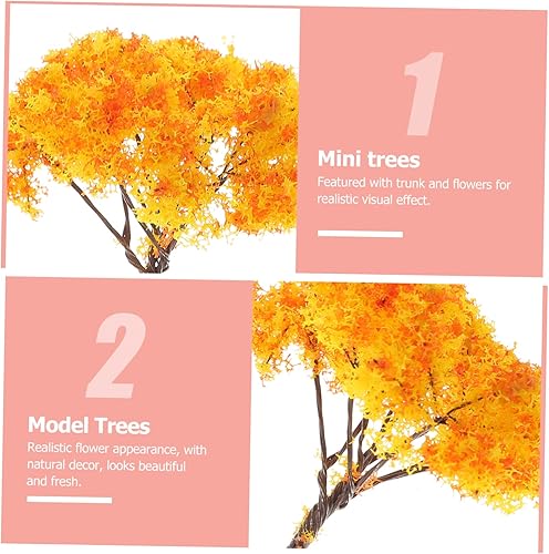 Miniatura 4 de BESTonZON 10 piezas de árbol arquitectónico modelo mini trenes artificiales decorativos para sala de comedor decoración de mesa de comedor paisaje