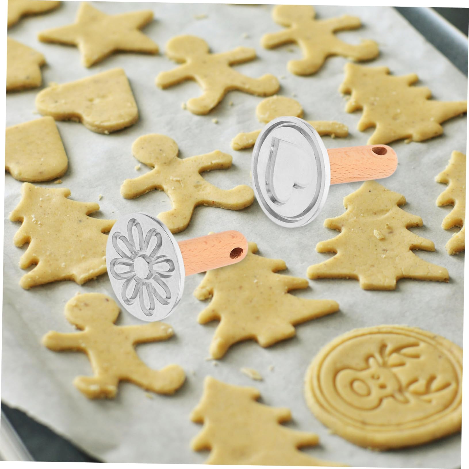 Ciieeo 4 Juegos Molde De Galletas Molde Para Hornear Galletas Molde Para Galletas De Madera Marcos Biscotes Moldes Para Galletas Para Hornear Galletas Molde Dulce Silver 2 Piezas * 4