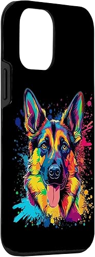 Miniatura 3 de Carcasa gráfica para iPhone 12 mini perro pastor alemán vintage abstracto
