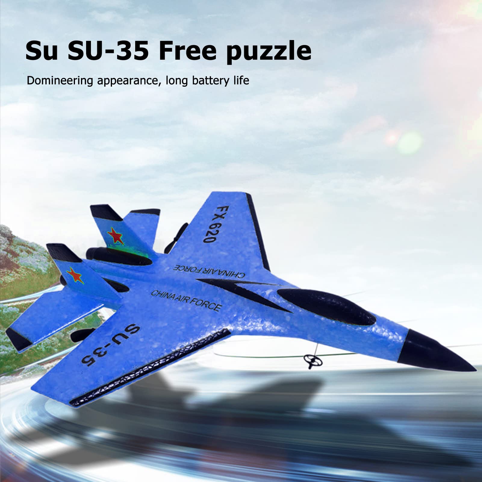 SU-35 samolot RC 2,4 GHz – zdalnie sterowany samolot RTF z pilotem zdalnego sterowania – łatwy do latania dla początkujących, dorosłych i dzieci