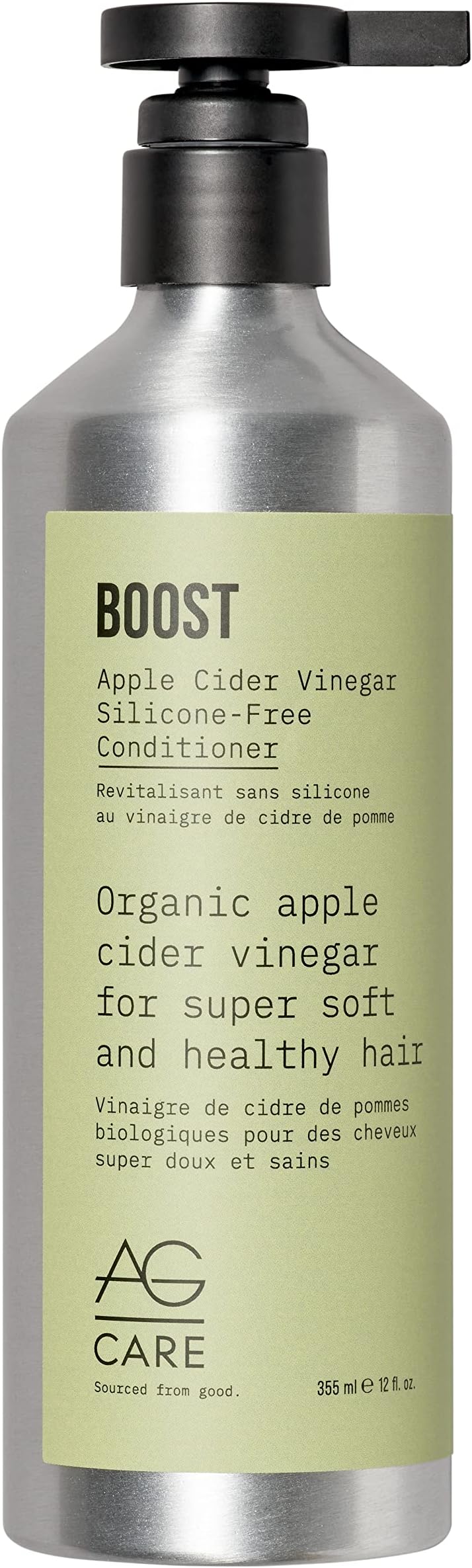 Boost Apple Cider Vinegar Conditioner with Mango Seed Butter - Clarifying Conditioner Deep Moisturizing for High Shine and Healthy Hair, 12 Fl Oz Bottle