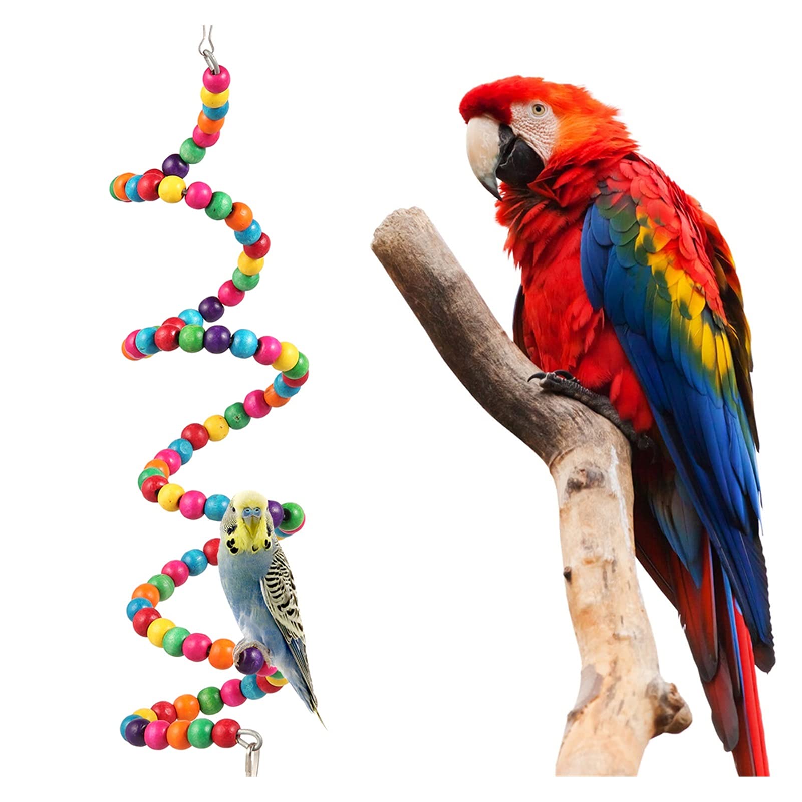 Vogelspielzeug 1. 0PCS / Set Vögel Haustiere Papageien Leitern Klettern Spielzeug Bunte lustige Swing Ball Bell Stand Budgie Sittich Käfig Bird Training Spielzeug