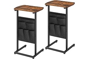 HOOBRO C Shaped End Table 2 Pack