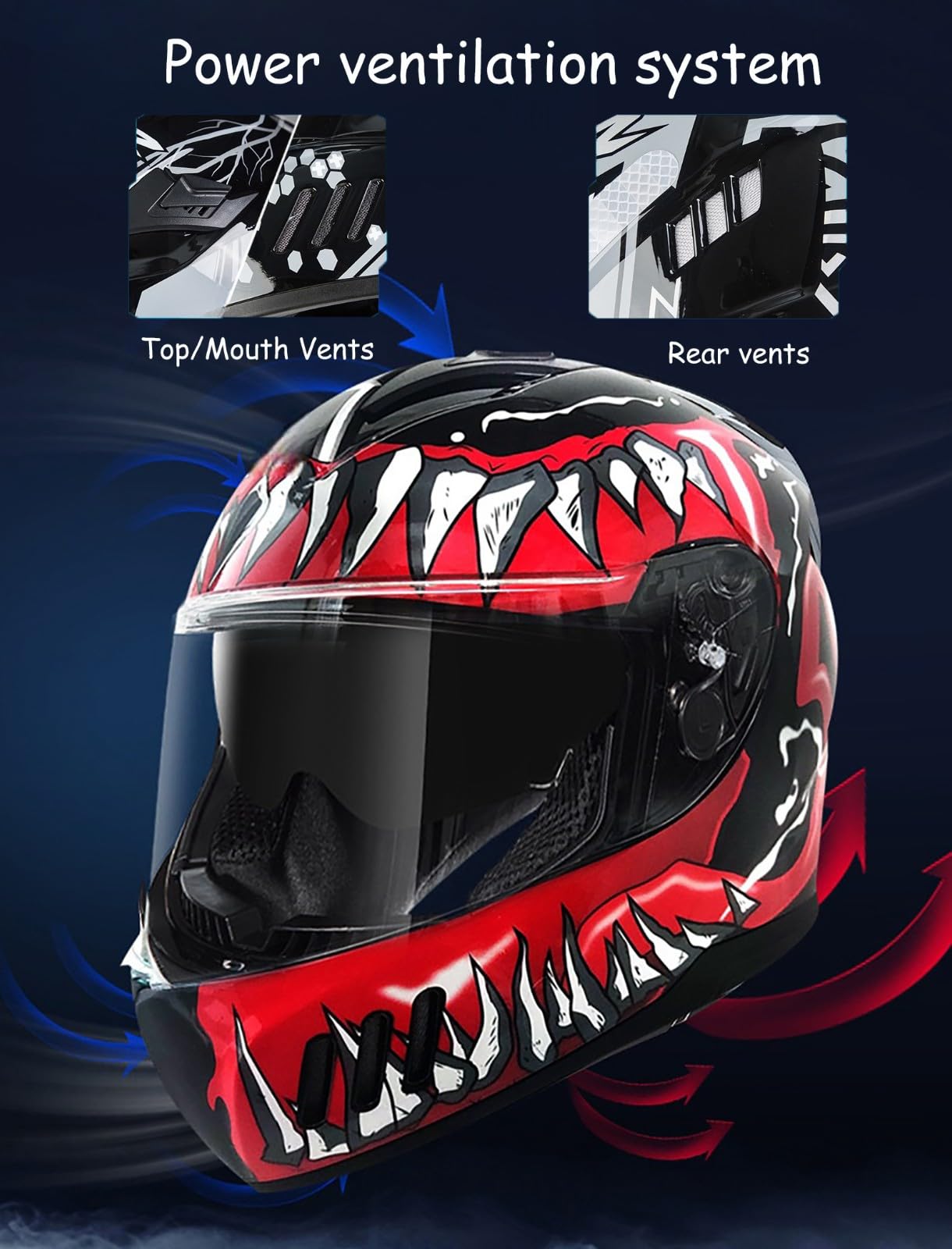 Kask motocyklowy z Bluetooth, kask motocyklowy do jazdy w mieście, kask integralny dla dorosłych mężczyzn i kobiet