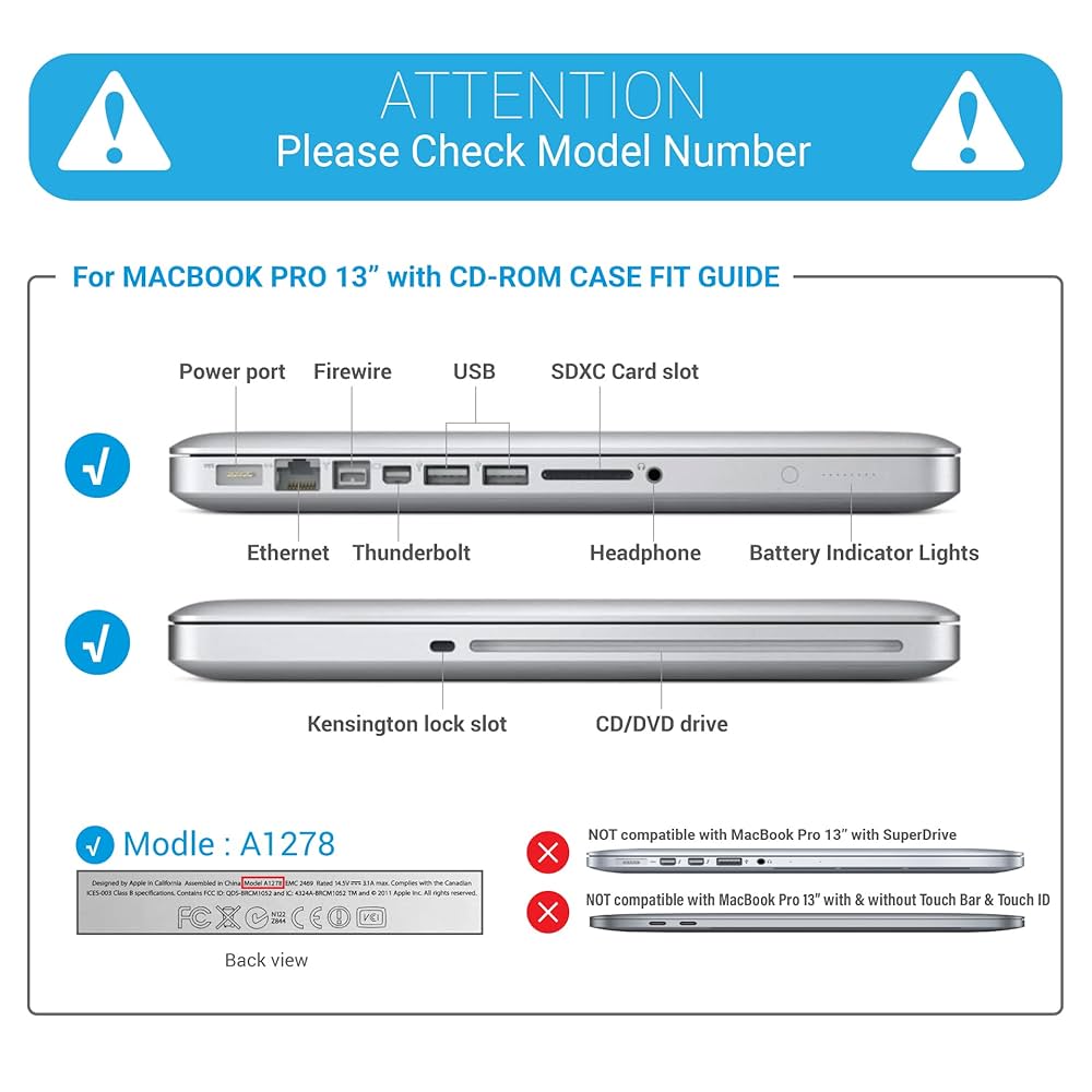 Amazon.com: IBENZER Compatible with MacBook Pro 13 Inch case