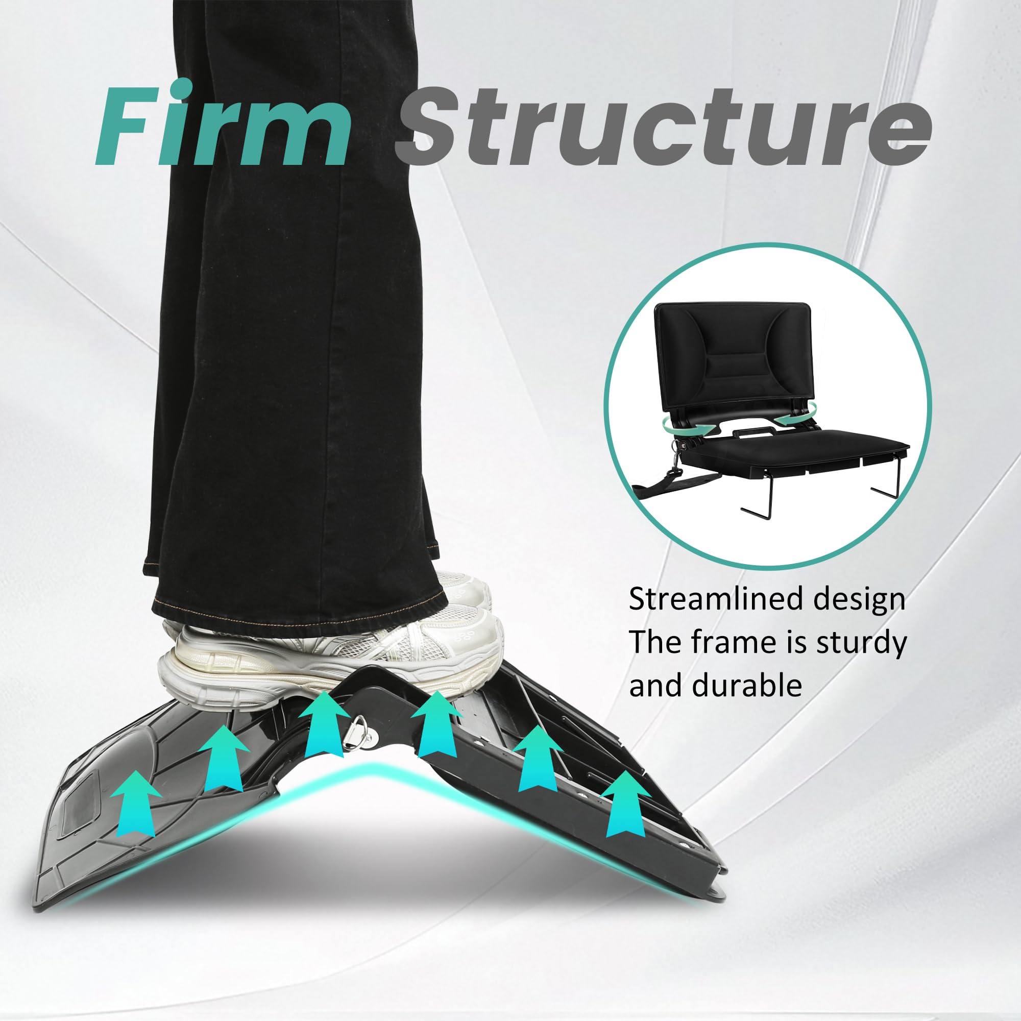 Wide Stadium Seats With Back Support, Bleacher Chairs With