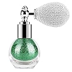 KYDA Highlighter Powder Spray, High Glossy Shimmer Sparkling Powder for Face and Body Glitter Makeup, Body Glitter Spray, Green