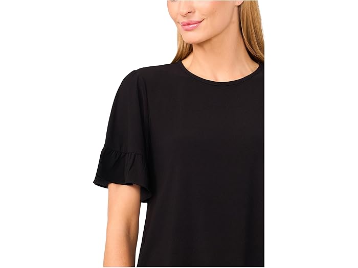 Short Sleeve Ruffle Detailed Knit Top - Image 3