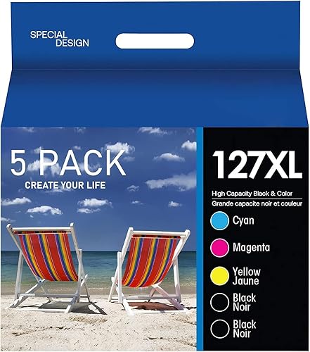 MCYCOLOR Cartucho de tinta 127XL remanufacturado para tinta 127 XL T127xl para usar con impresora Workforce 545 845 645 WF-3540 WF-3520 WF-7010