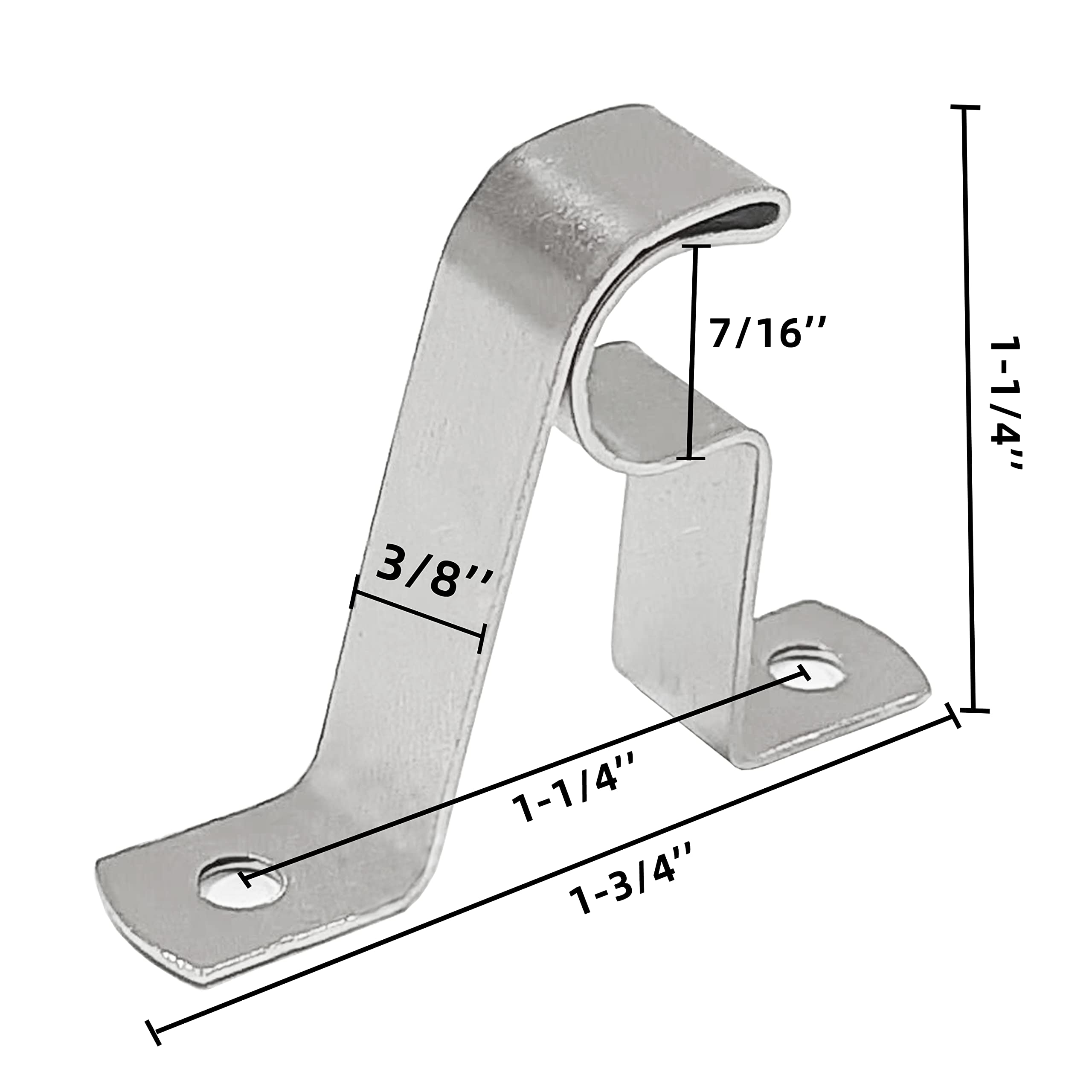 Kowibcl 7/16” Cafe Rod Brackets,Set of 2 Curtain Rod Brackets for mounting a Curtain Rod to The Wall,Nickel…