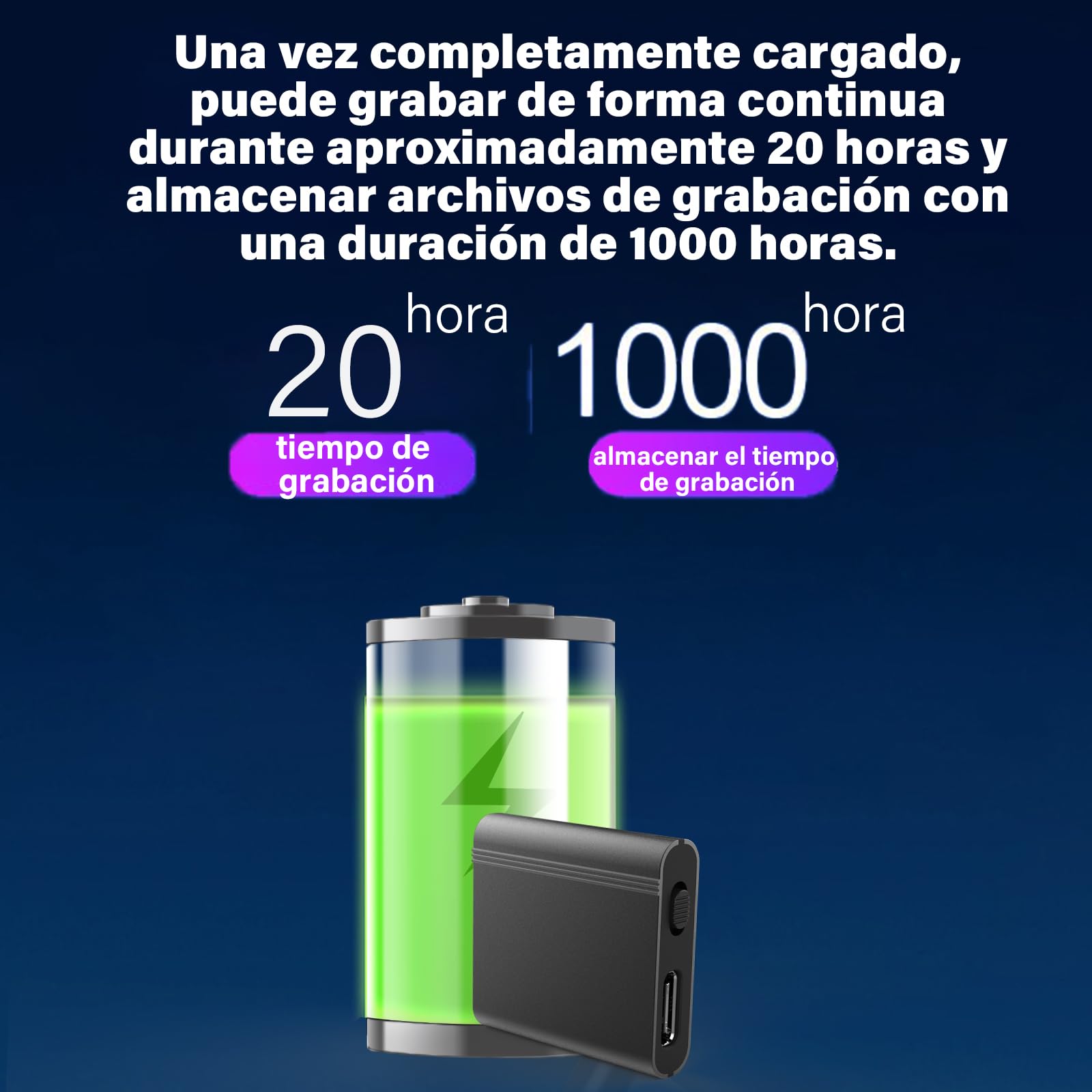 64G Mini grabadora magnética activada por Voz, Dispositivos de micrograbación, grabadora de Sonido pequeña Digital, grabadora de Audio