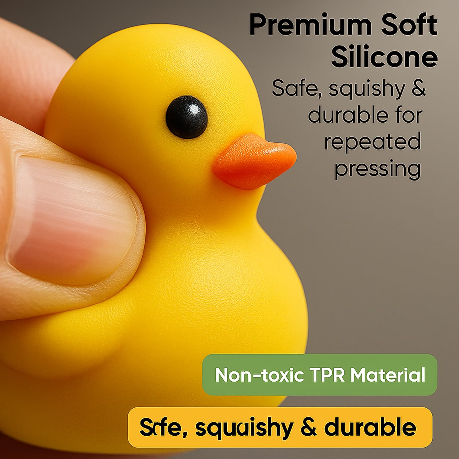 Duck Quacking Fidget Toy, Quacking Duck Keychain with Lights & Sound, Duck Keyboard Keycaps That Quack - Image 4