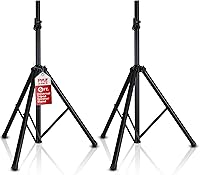 Vista 7 de Soporte universal tipo trípode para altavoz de DJ con altura ajustable, fabricado con acero resistente y duradero