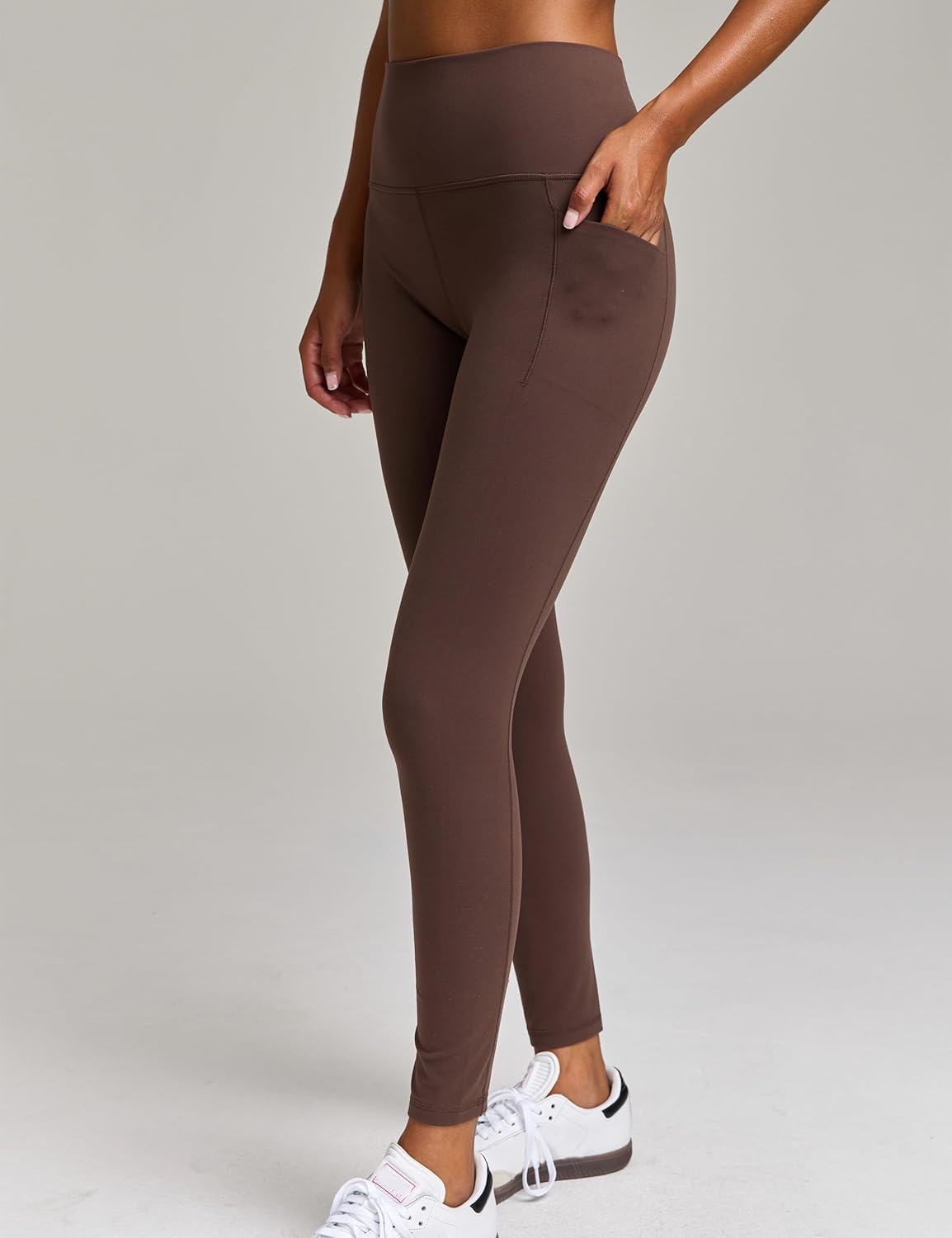 Women's High Waisted Thick Yoga Leggings with Pockets 25'' Buttery Soft Squat Proof Gym Athletic Workout Pants - Image 2