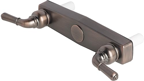 Miniatura 7 de Laguna Brass 3320CP - Desviador de ducha no metálico con dos manijas para casa móvil, 8 pulgadas