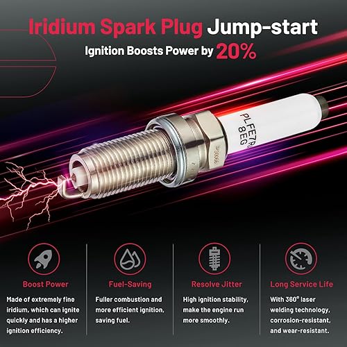 Miniatura 5 de BDFHYK Paquete de bobinas de encendido UF716 y bujías de iridio LFER7BHX compatibles con Audi A3 A4 A5 A6 Q5 Q7 S3 S4 TT Volkswagen Beetle Golf