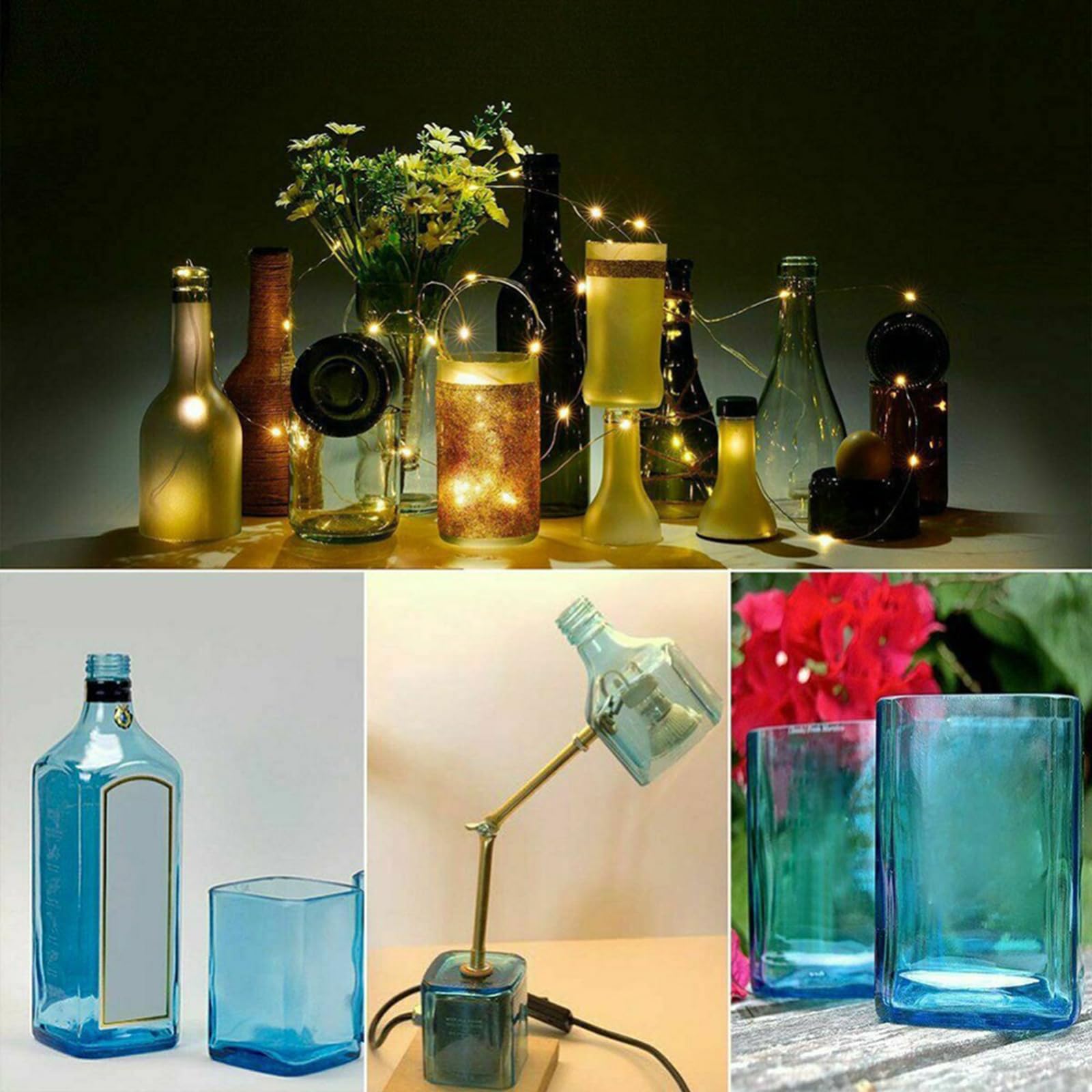 Taglierina Per Bottiglie Di Vetro - Taglia Bottiglie Rotonde E Quadrate In Sicurezza - Foto 2