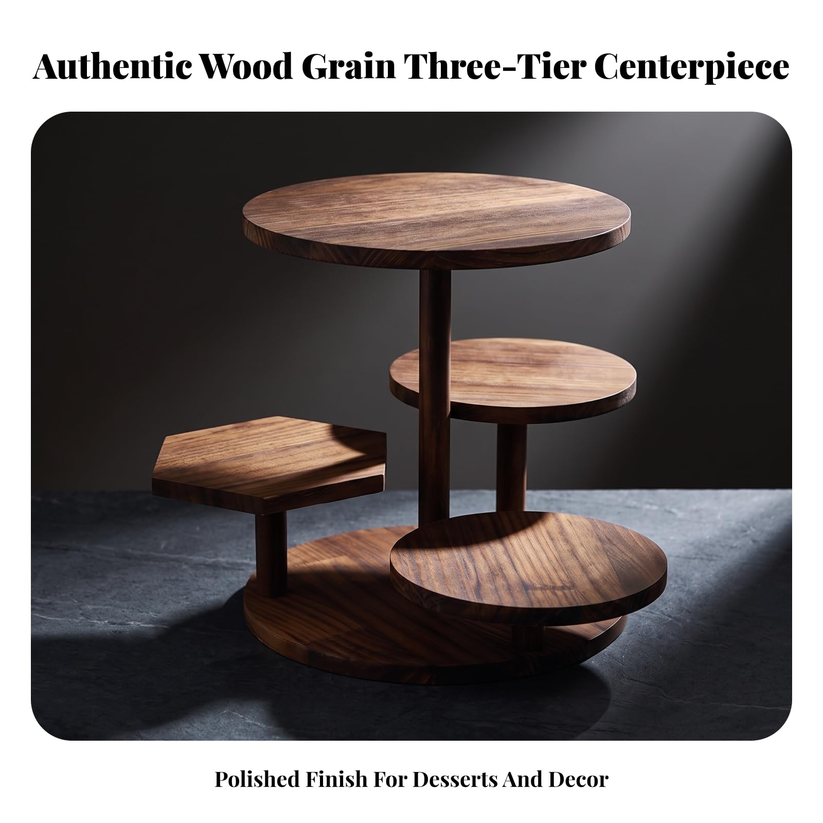 Présentoir à Étages Plateaux Chic | Rustique, présentoir En Bois, Robuste, Étagère Service Plateaux En Bois, pr collation D'anniverire