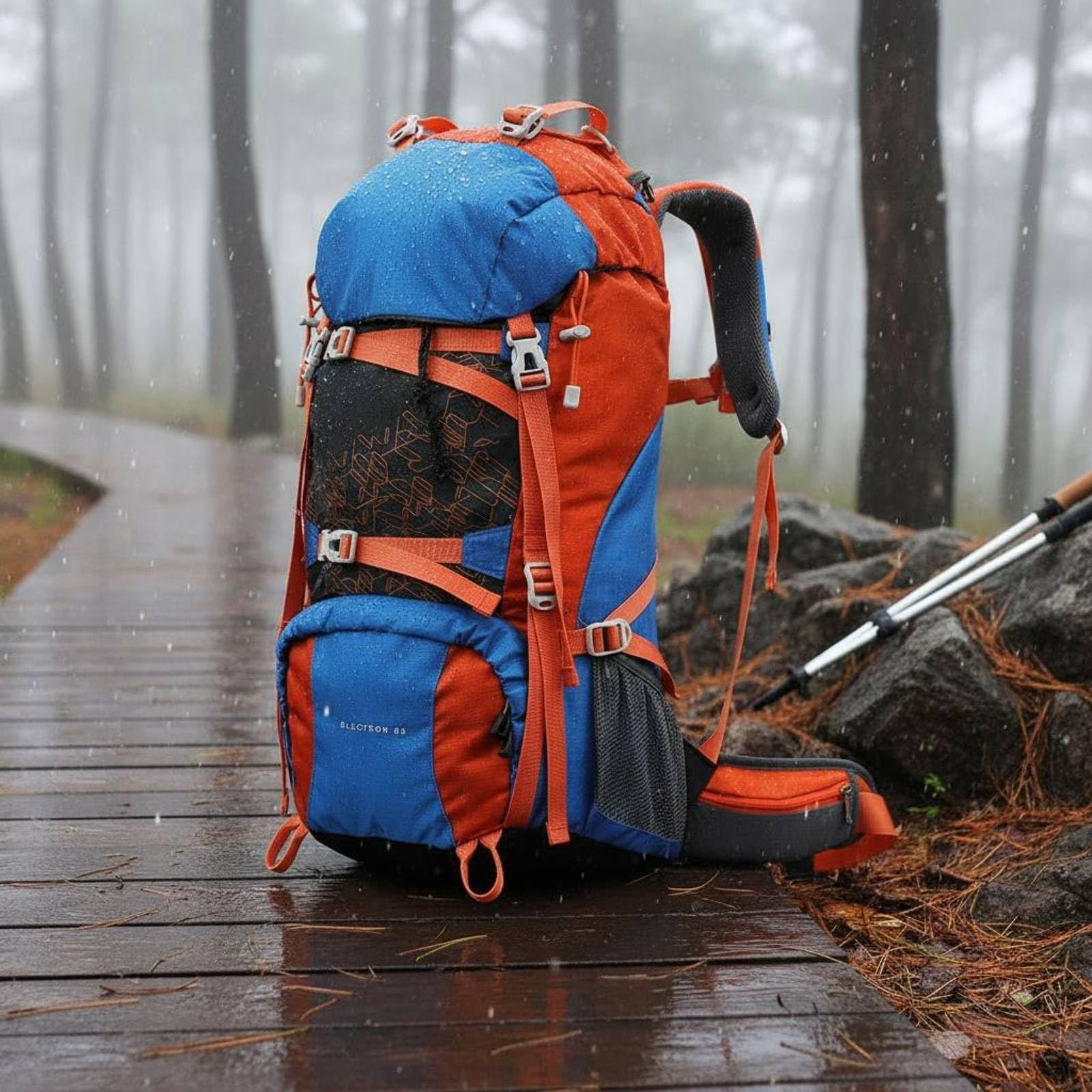 Baoblaze Mochila de Senderismo Mochila de Camping Mochila Impermeable Mochila de Trekking con Nylon y Silbato de Emergencia Tirantes Acolchados y, Verde, Verde Militar