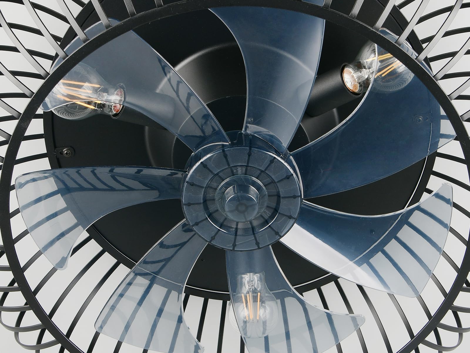 Industrial Deckenleuchte mit Ventilator und Fernbedienung Ø 61cm